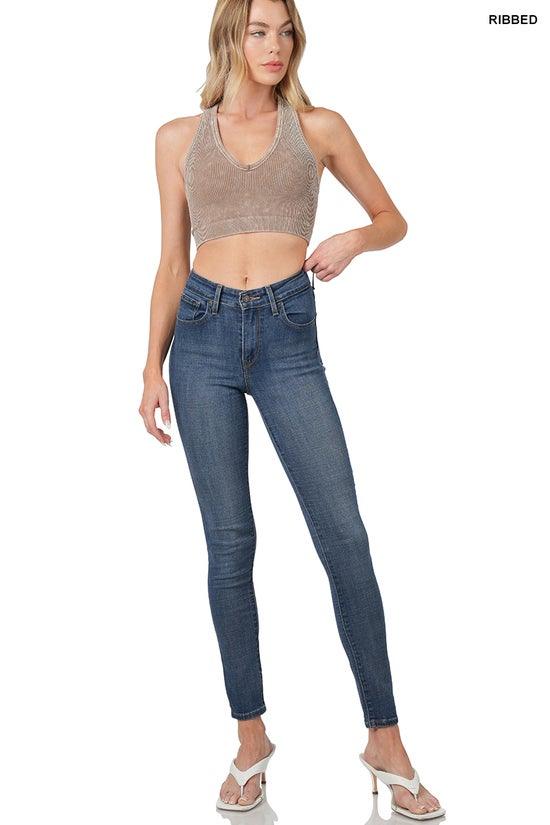 Zenana Washed Ribbed Tank1