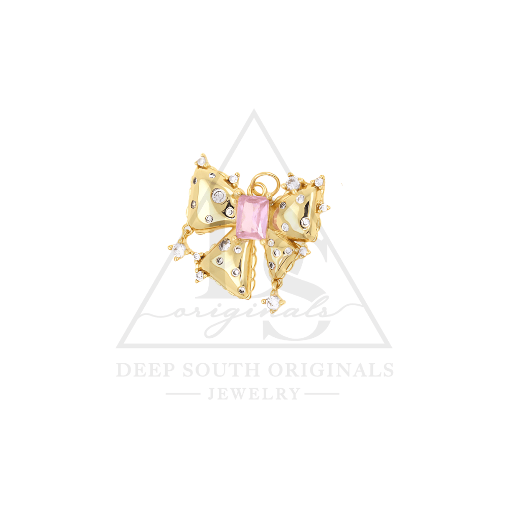 Princess Bow Charm~ 18k Gold Plated Brass