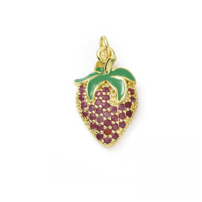 Sweet Strawberry Charm ~ 14k Gold Filled