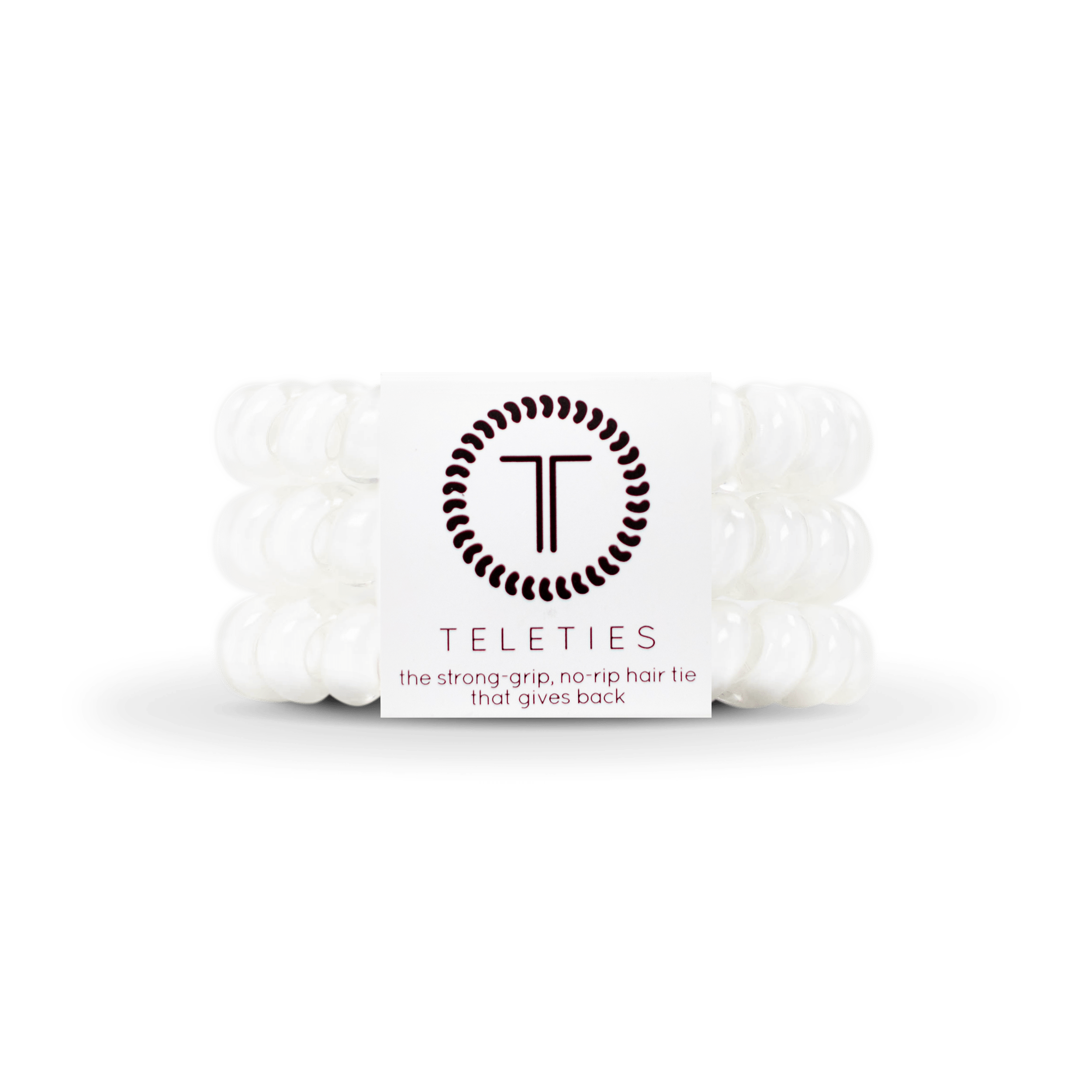 Coconut White - Large Spiral Hair Coils, Hair Ties, 3-pack