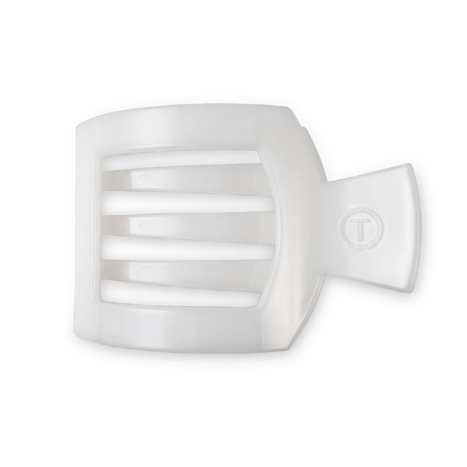 Square Flat Hair Clip | Medium | Coconut White