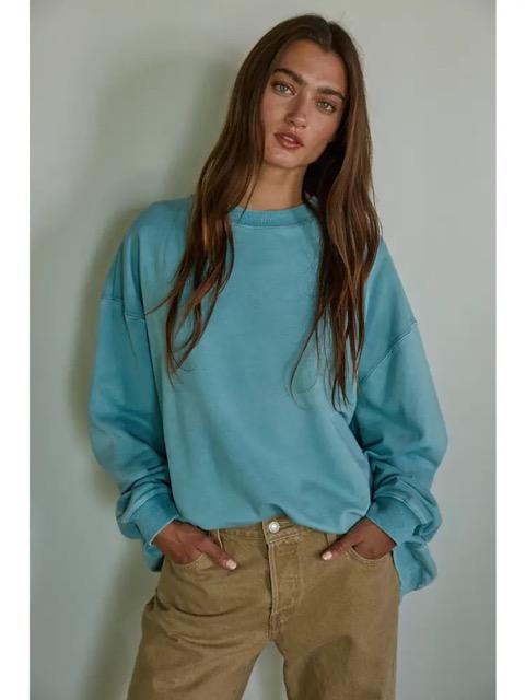 Cotton French Terry Oversized Pullover Top Affordable women’s pajamas