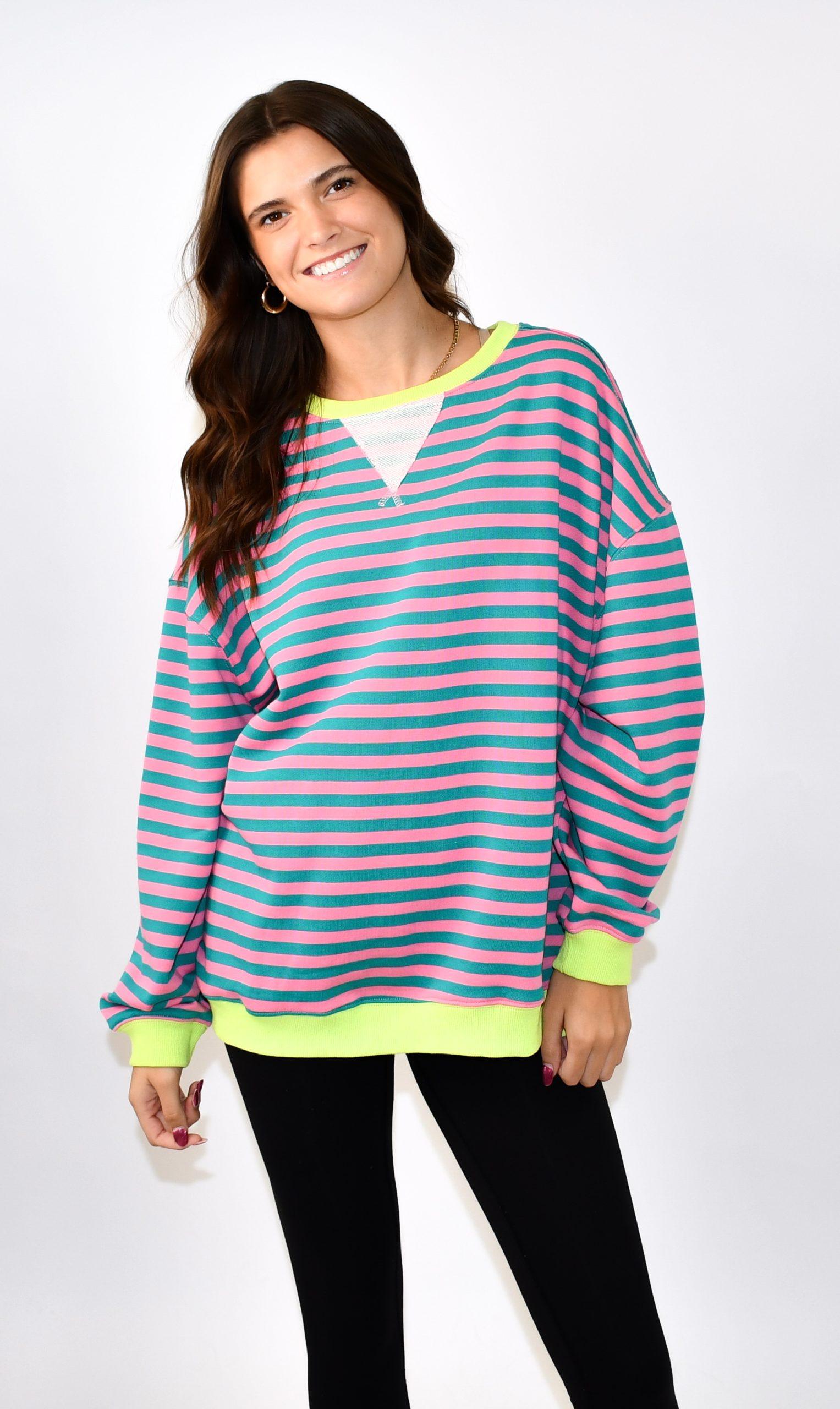 Veveret Oversized Stripped Top