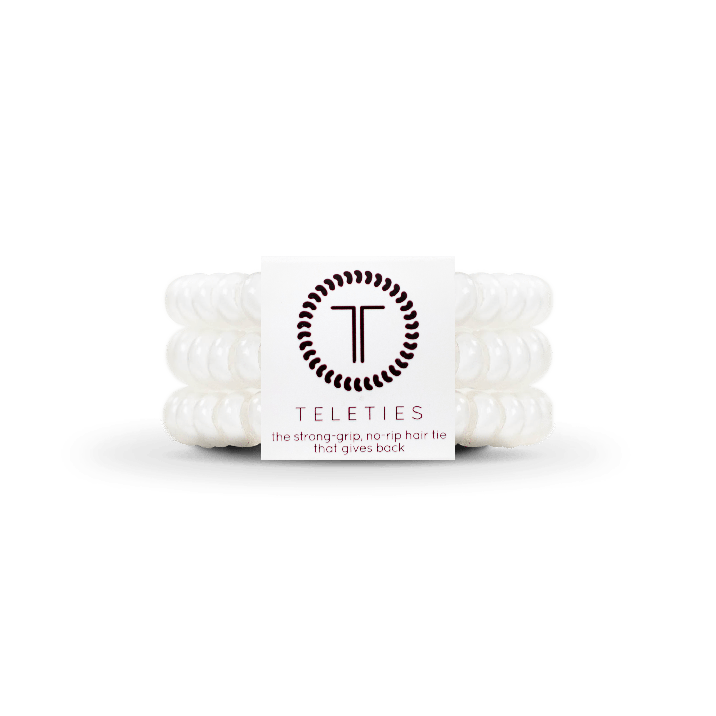 Coconut White - Small Spiral Hair Coils, Hair Ties, 3-pack