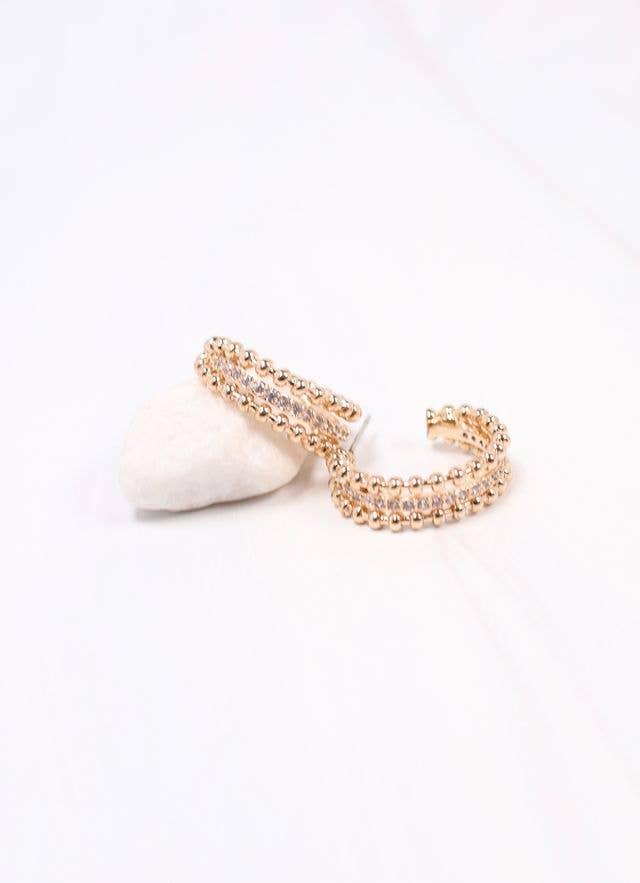 Gabriel CZ Hoop Earring GOLD