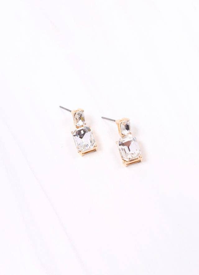 Janis Stone Drop Earring CLEAR