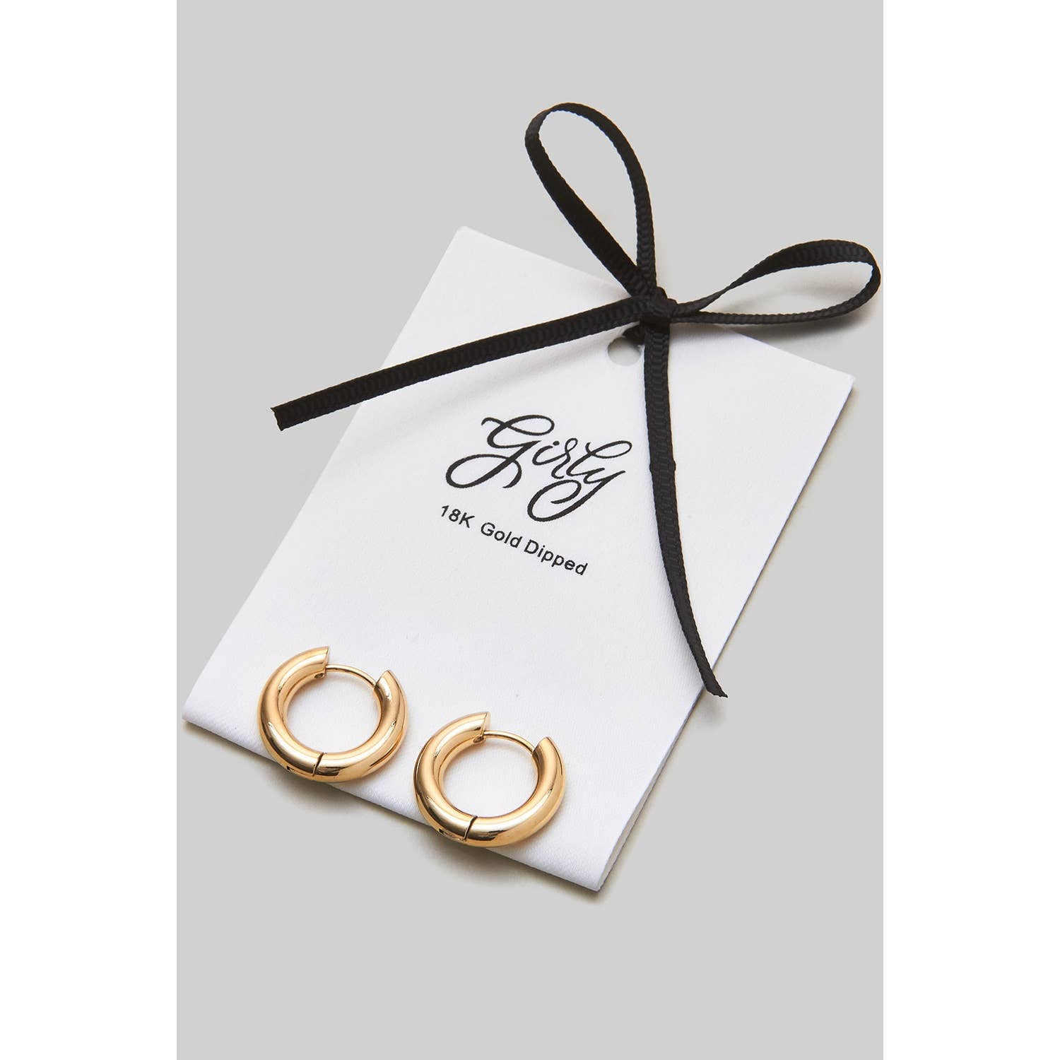 18K GOLD DIPPED HINGE HOOPS