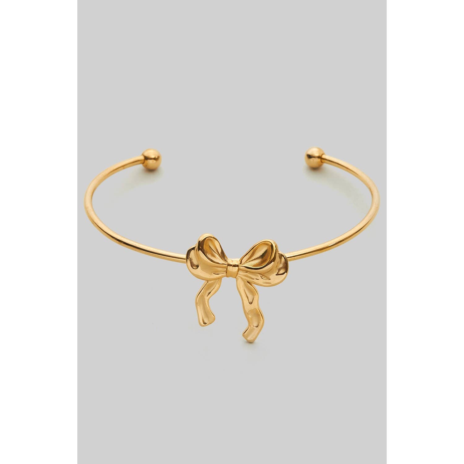 18K GOLD DIPPED BOW CUFF BRACELET