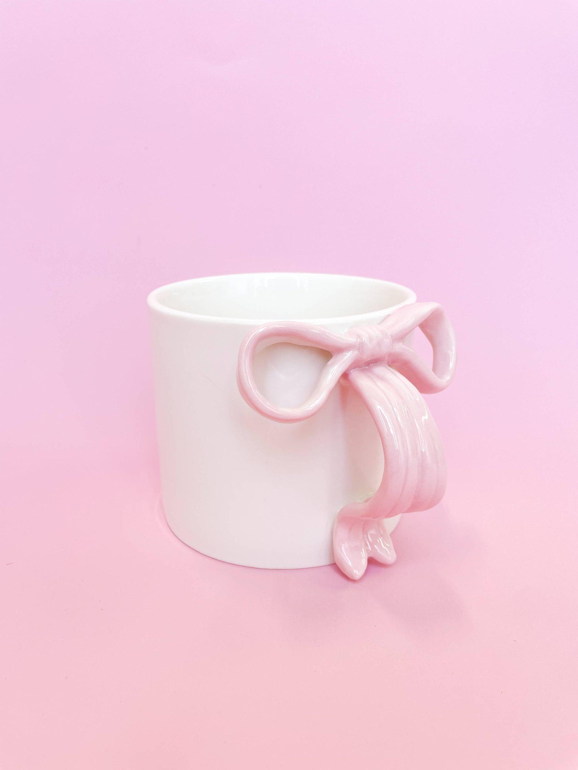 Pink Bow 15oz Ceramic Coffee Mug