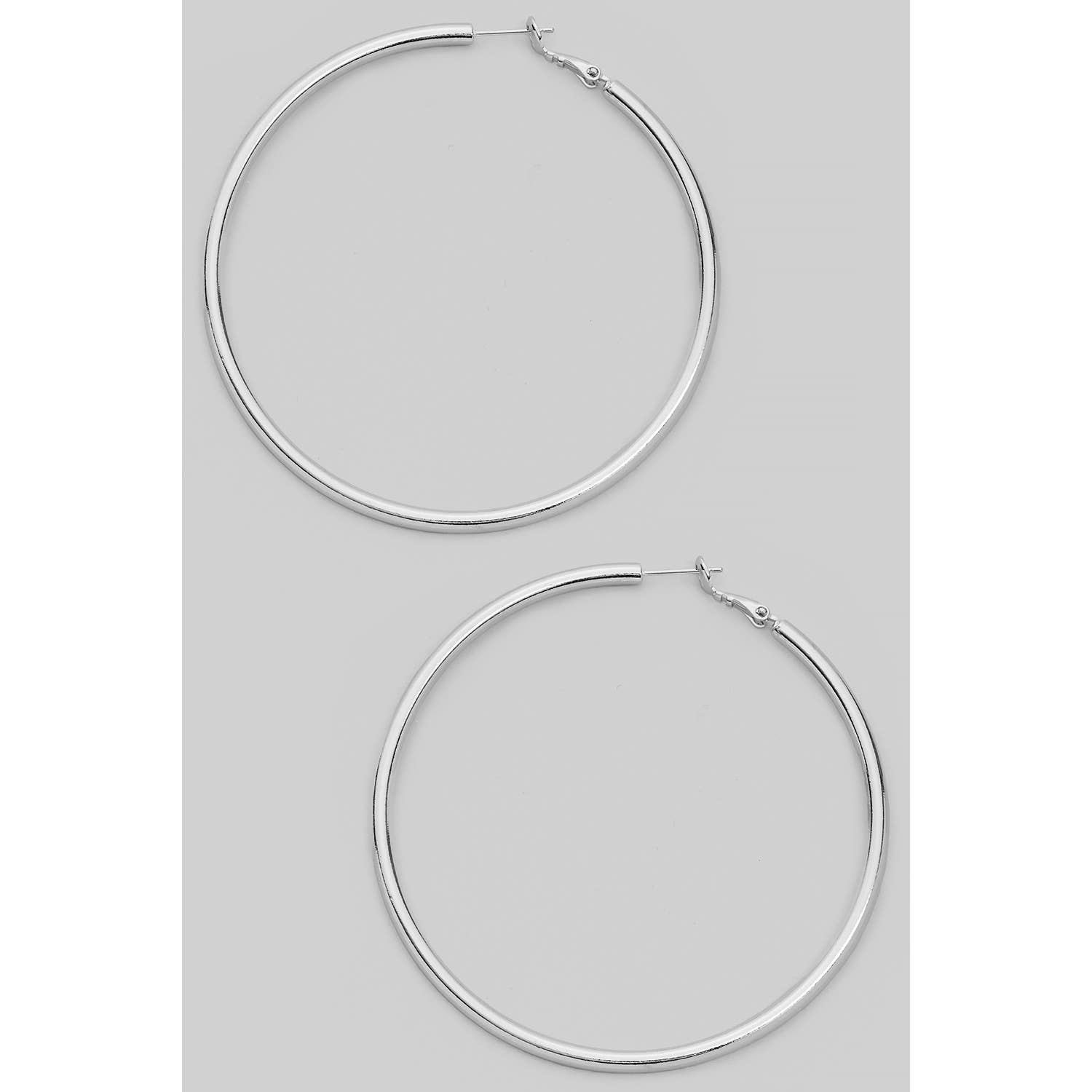 LARGE TUBE HOOP EARRINGS