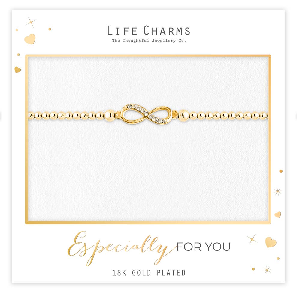 Gold Infinity Beaded Bracelet