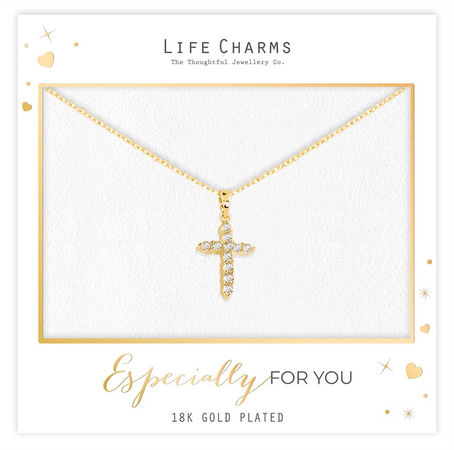 Gold Cross Pendant Necklace