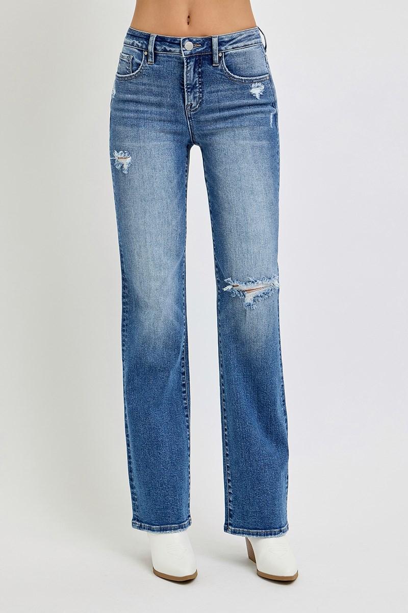 TC- High Rise Straight Jeans