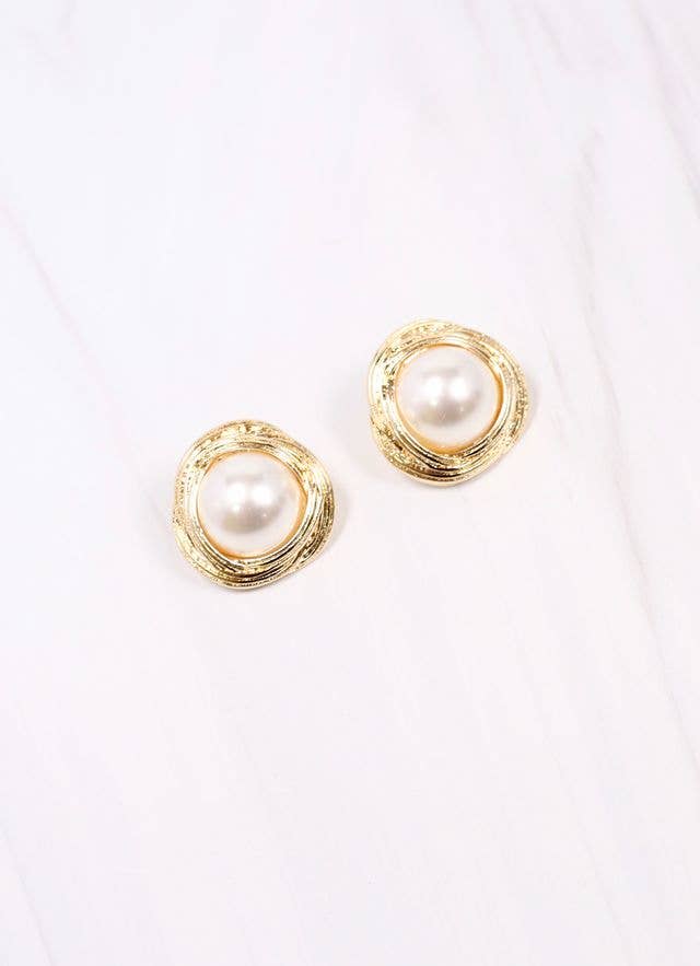 Enoch Pearl Stud Earring GOLD