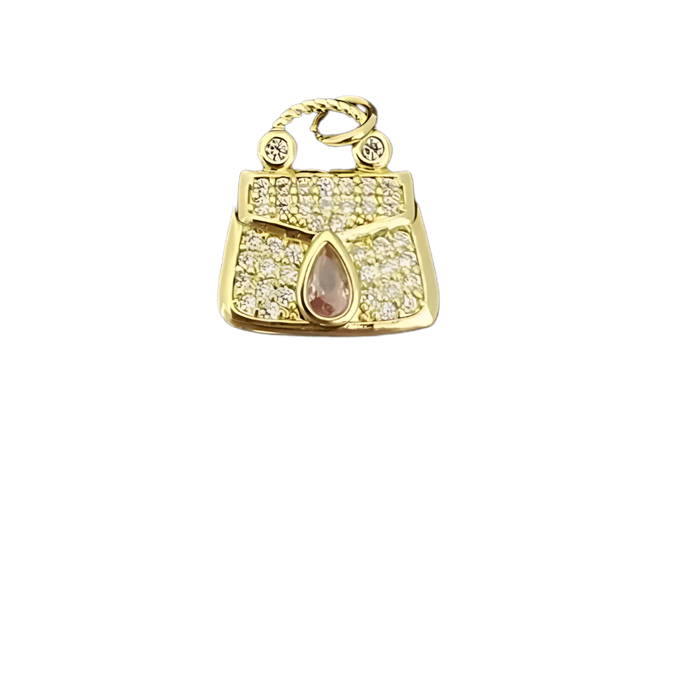Glam Purse Charm ~ 14k Gold Plated Brass Charm