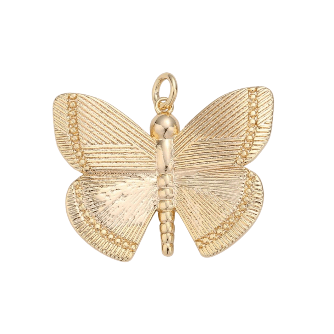 Golden Butterfly Charm ~ 14k Gold Filled Charm